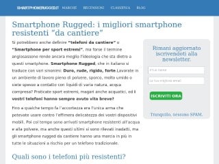 Screenshot sito: Smartphone Rugged