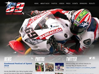 Screenshot sito: Nicky Hayden