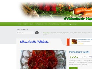 Screenshot sito: Ricette Vegan