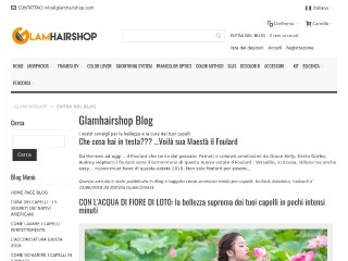 Screenshot sito: Glamhairshop Blog