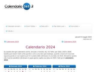 Screenshot sito: Calendario-365.it