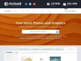 Screenshot sito: Stockvault.net
