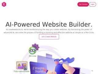Screenshot sito: CreateWebsite.io