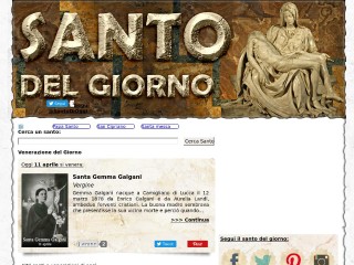 Screenshot sito: Santo Del Giorno
