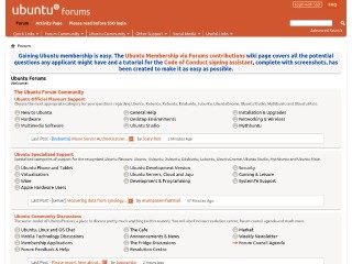 Screenshot sito: UbuntuForums