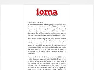 Screenshot sito: IOMA.it
