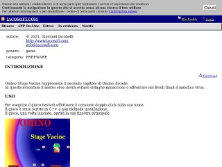 Screenshot sito: Omino Stage Vacine