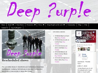 Screenshot sito: Deep Purple