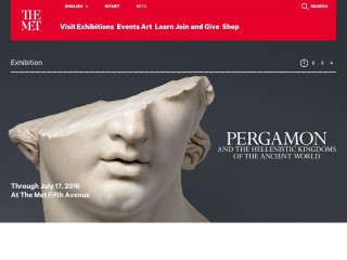 Screenshot sito: The Metropolitan Museum