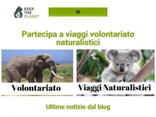 Screenshot sito: Keep the Planet