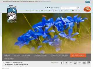 Screenshot sito: Parco Nazionale della Majella
