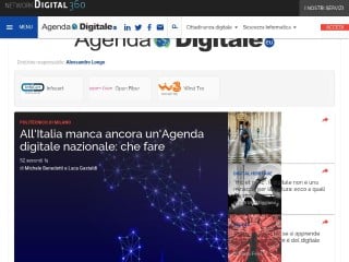 Screenshot sito: Agendadigitale.eu