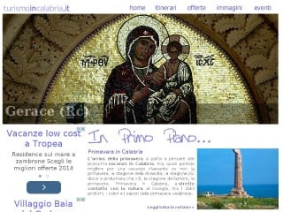 Screenshot sito: TurismoinCalabria.it 