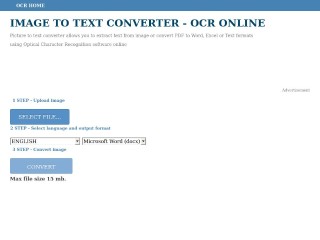 Screenshot sito: OCRonline.com