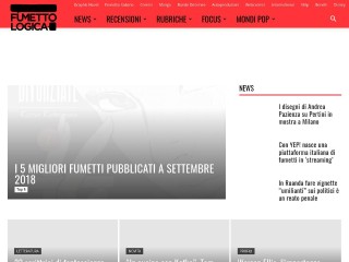 Screenshot sito: Fumettologica