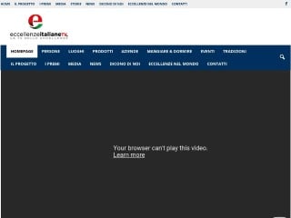 Screenshot sito: Eccellenze Italiane