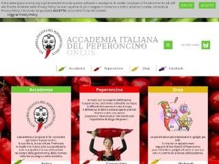Screenshot sito: Accademia del Peperoncino