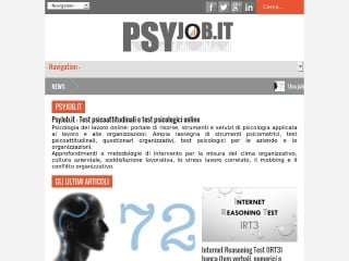 Screenshot sito: Psicologia del lavoro online 