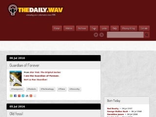 Screenshot sito: The Daily Wav
