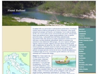 Screenshot sito: Fiumi.com