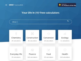 Screenshot sito: Omni Calculator