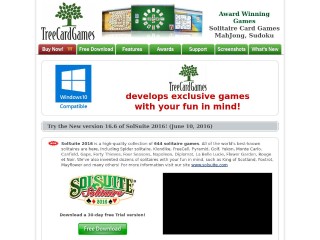 Screenshot sito: Tree Card Games