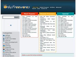 Screenshot sito: Onlyfreewares.com
