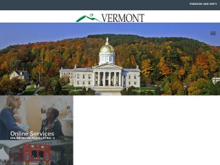 Screenshot sito: Vermont.gov