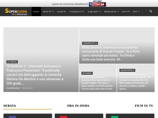 Screenshot sito: SuperGuidaTV