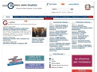 Screenshot sito: Ministero Della Giustizia