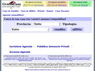 Screenshot sito: Gratiscasa.it