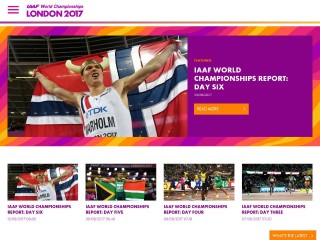 Screenshot sito: IAAF world championships