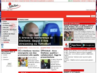 Screenshot sito: Tuttobari.com