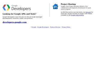 Screenshot sito: Google Code