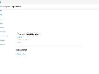 Screenshot sito: Trova il mio iPhone
