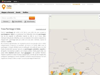 Screenshot sito: Parcheggi-Italia