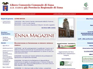 Screenshot sito: Provincia di Enna