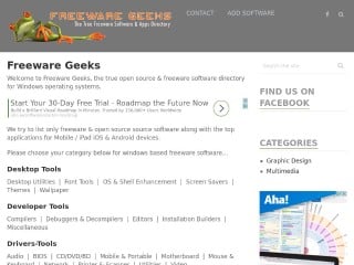 Screenshot sito: FreewareGeeks