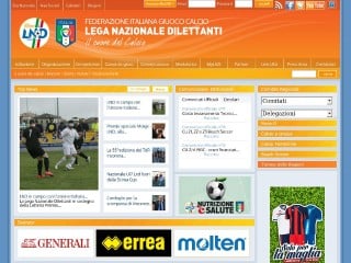 Screenshot sito: Lega Nazionale Dilettanti