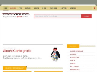 Screenshot sito: Giochi con le carte Freeonline
