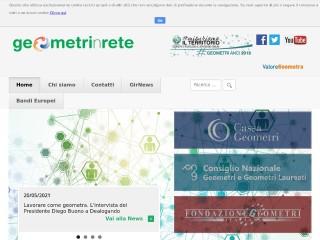 Screenshot sito: Geometri in Rete