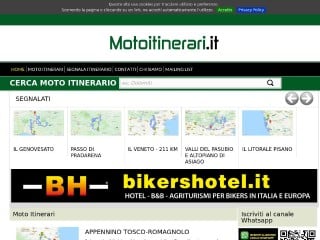 Screenshot sito: Motoitinerari.it