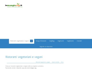Screenshot sito: Iomangioveg