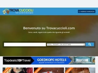 Screenshot sito: Trovacuccioli.com