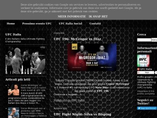 Screenshot sito: UFC Italia