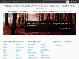 Screenshot sito: LeFrasi.com