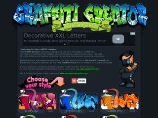 Screenshot sito: Graffiti Creator
