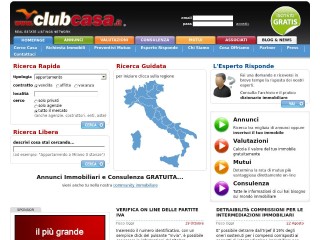 Screenshot sito: ClubCasa.it