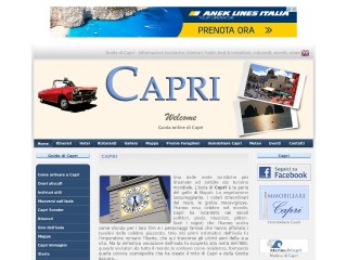 Screenshot sito: Capri-Welcome.net