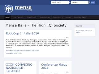 Screenshot sito: Mensa Italia